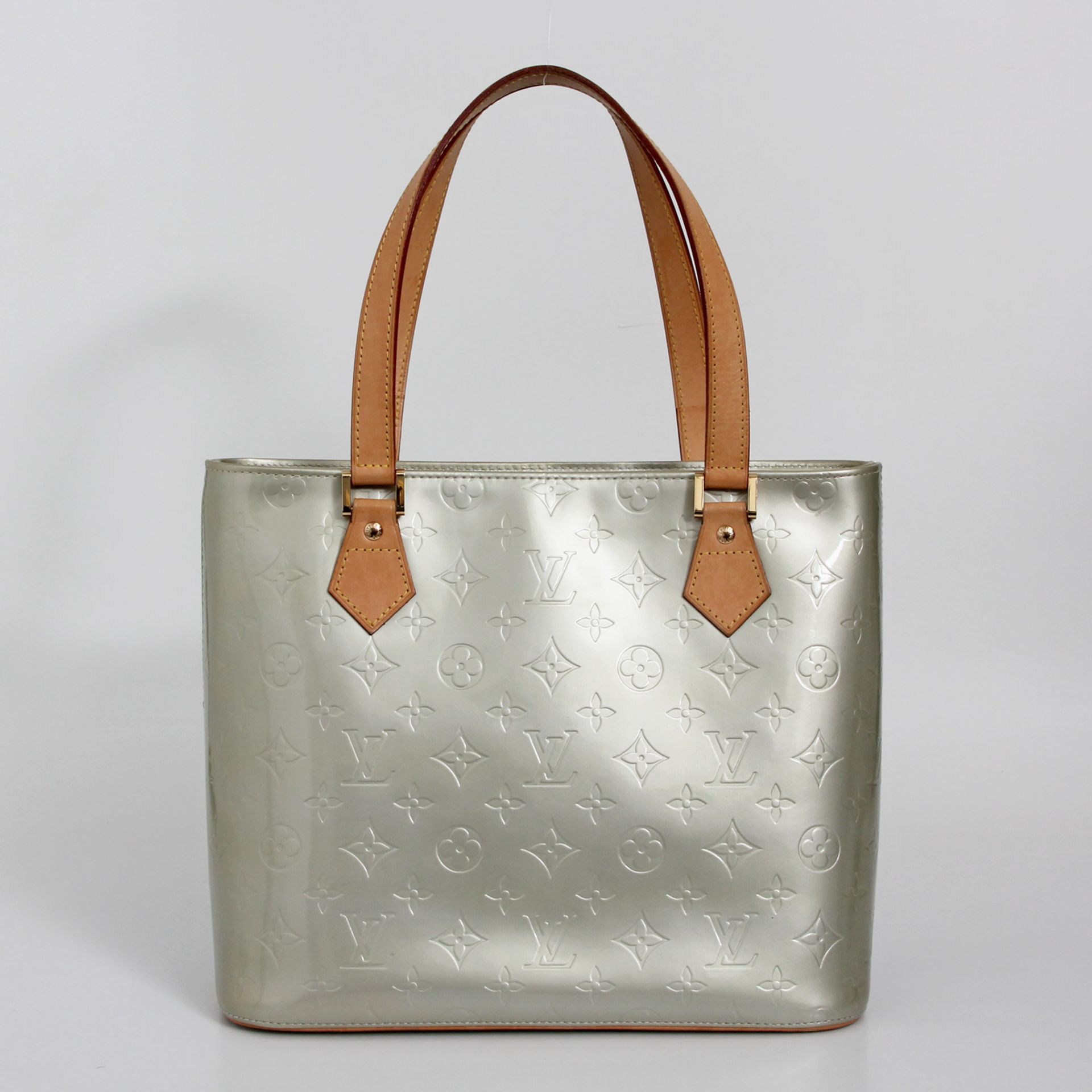 LOUIS VUITTON VINTAGE schicke Schultertasche "HOUSTON", Koll. 1999. Letzter LP. ca.: 900,-. Lack