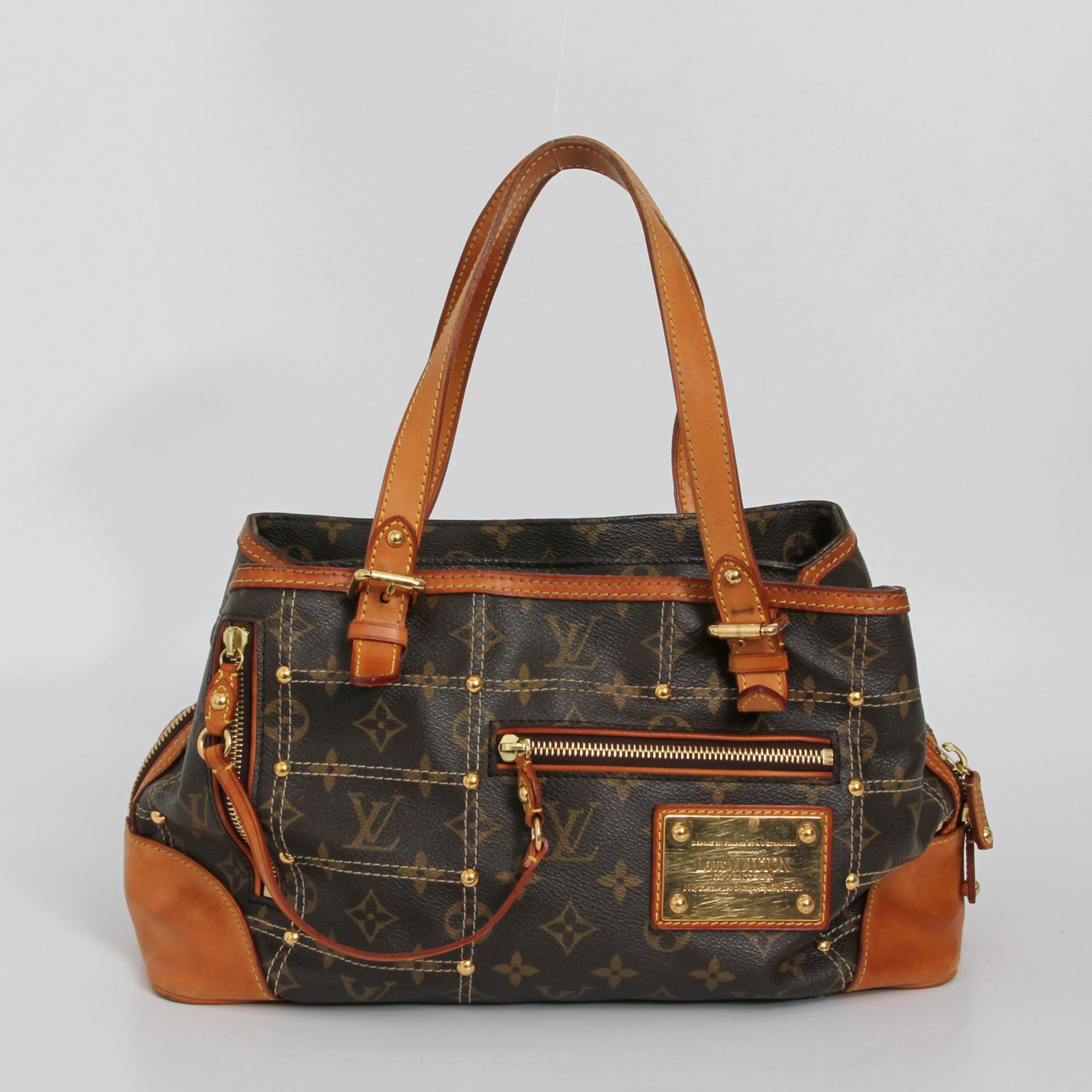 LOUIS VUITTON edle Henkeltasche "RIVETING", Koll. 2007. Letzter LP. ca.: 1.800,-. LIMITED EDITION!!