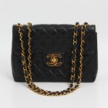 CHANEL VINTAGE begehrte Umhängetasche "CLASSIC SINGLE FLAP BAG" Koll. 1996-1997. RARITÄT!! Maße ca.: