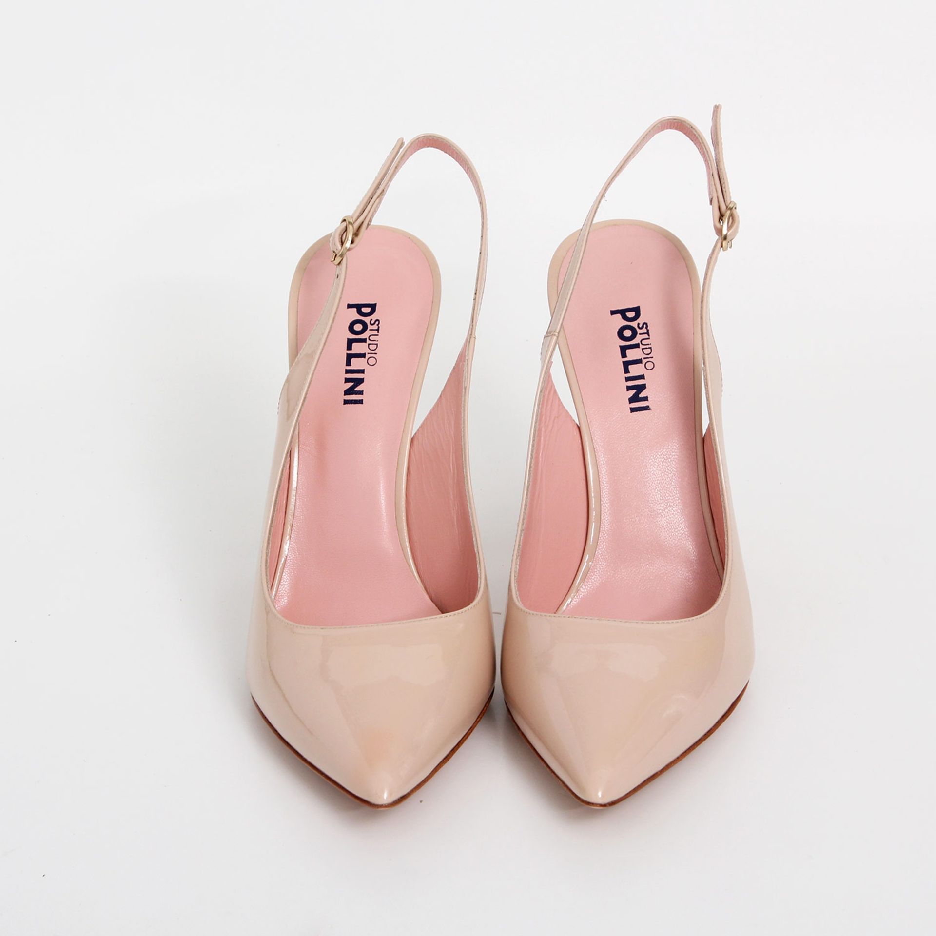 POLLINI STUDIO elegante Slingback Pumps, Gr. 41; nude, Lackleder, spitze Form, NEU! NP: ca.