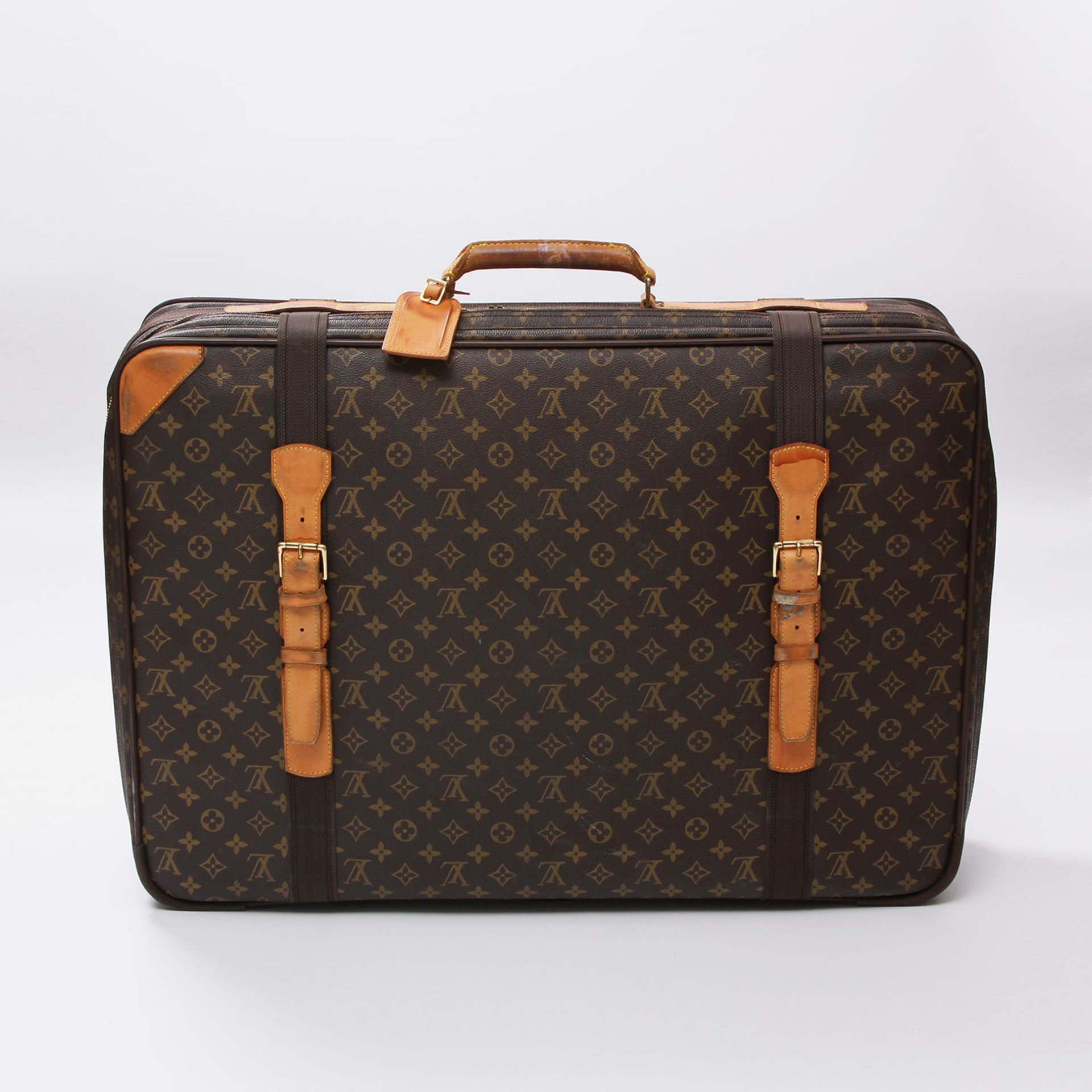 LOUIS VUITTON VINTAGE schicker Softcase Koffer "STRATOS 70". Monogram Canvas Serie, umlaufender