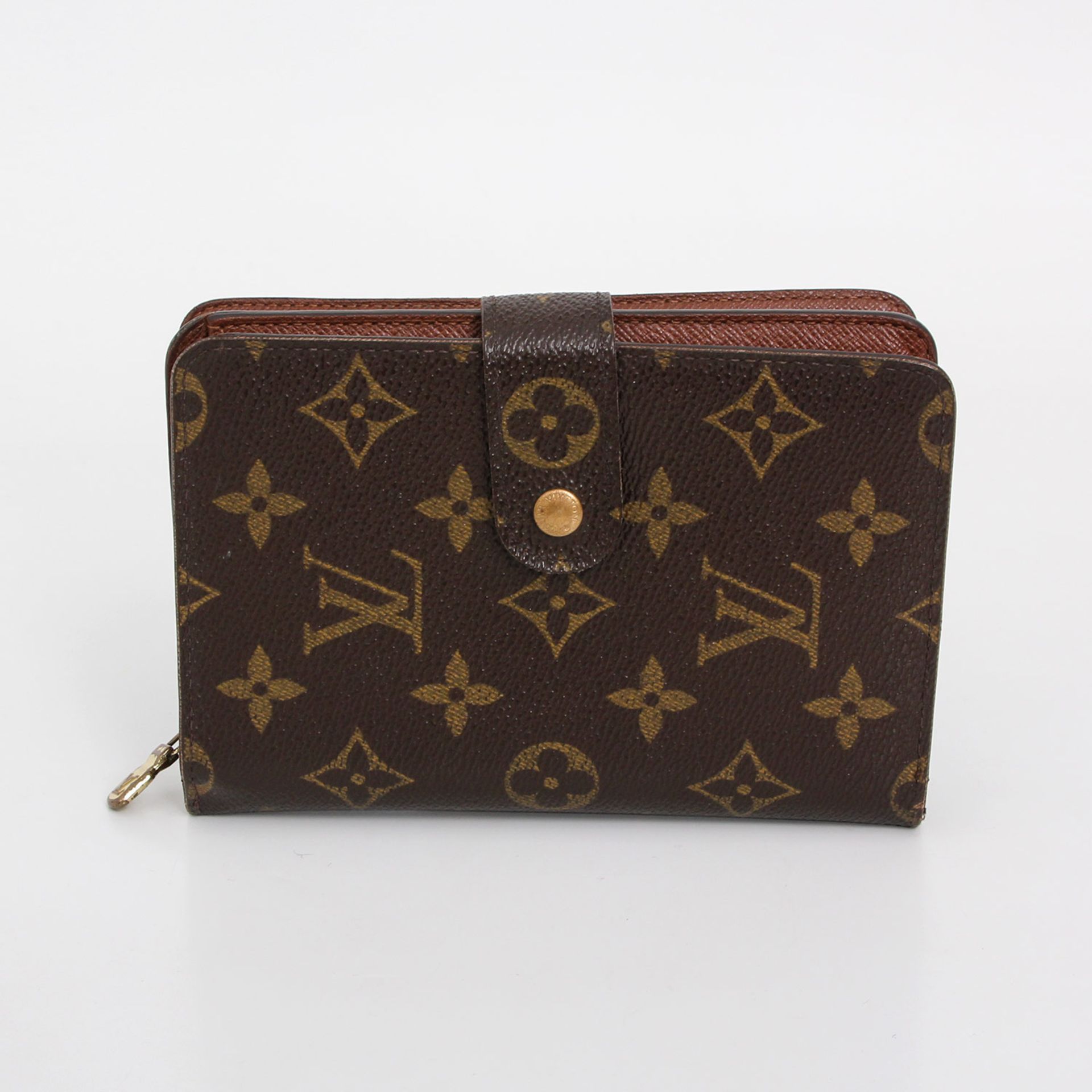 LOUIS VUITTON Portemonnaie "PORTE TRESOR", Koll. ´02; Monogram Canvas Serie, Gebrauchsspuren.