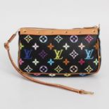 LOUIS VUITTON edles Täschchen "POCHETTE ACC NM MULTICOLOR", Koll. 2003. Letzter LP. ca.: 550,-.