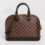 LOUIS VUITTON schicke Henkeltasche "ALMA PM", Koll. 2011. Akt. NP.: 1.130,-. Damier Ebene Canvas