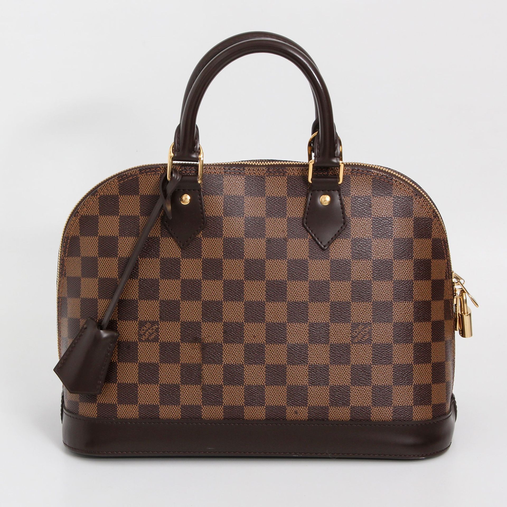 LOUIS VUITTON schicke Henkeltasche "ALMA PM", Koll. 2011. Akt. NP.: 1.130,-. Damier Ebene Canvas