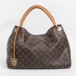 LOUIS VUITTON beiebte Schultertasche "ARTSY MM", Koll. 2011. Letzter LP. ca.: 1.500,-. Monogram