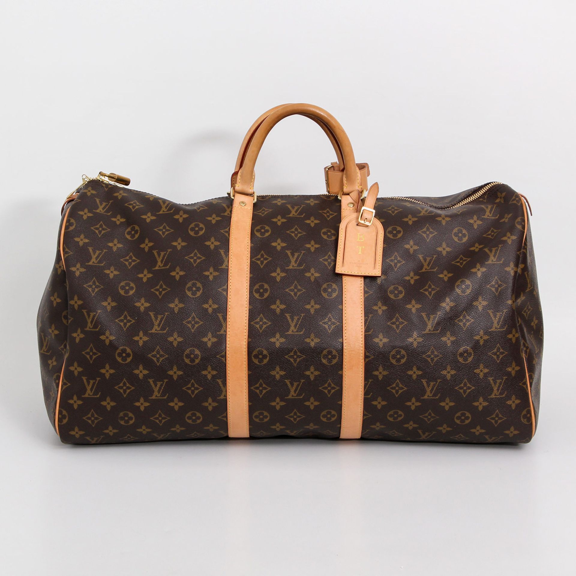 LOUIS VUITTON edle Reisetasche "KEEPALL 55", Koll. 2013. Akt. NP.: 1.030,-. Monogram Canvas Serie