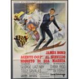 James Bond On Her Majesty's Secret Service (R-1970's) Italian 2 Foglio film poster, starring