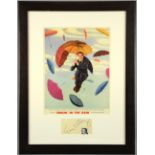 Singin' In The Rain (1952) US Photo Lobby card, mounted & framed with signature of Gene Kelly,