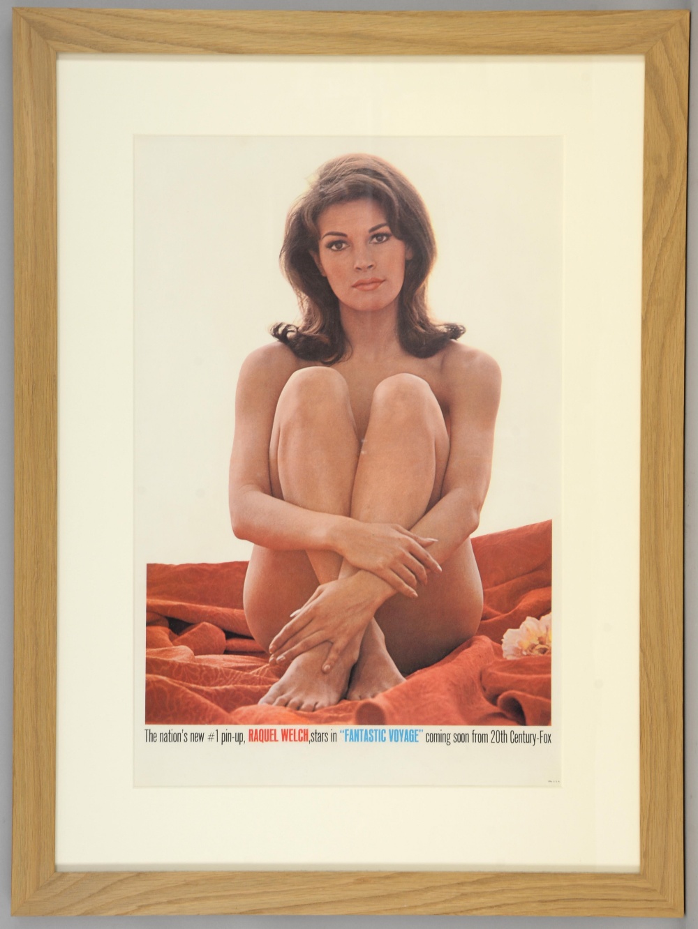 Fantastic Voyage (1966) US Special poster 'Window Card' showing a naked Raquel Welch, framed, 14 x - Image 2 of 2