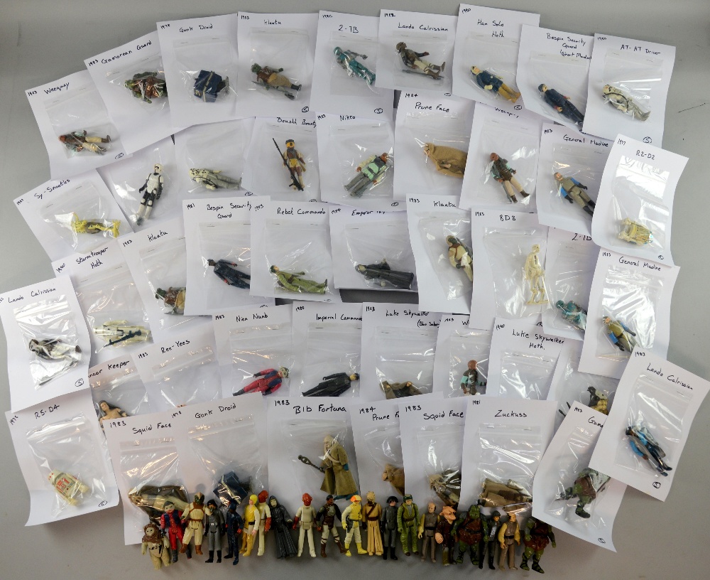 100 approx Vintage Star Wars figures, all unboxed ranging from 1977 onwards, Weequay, 8D8, Klaatu, - Image 2 of 2