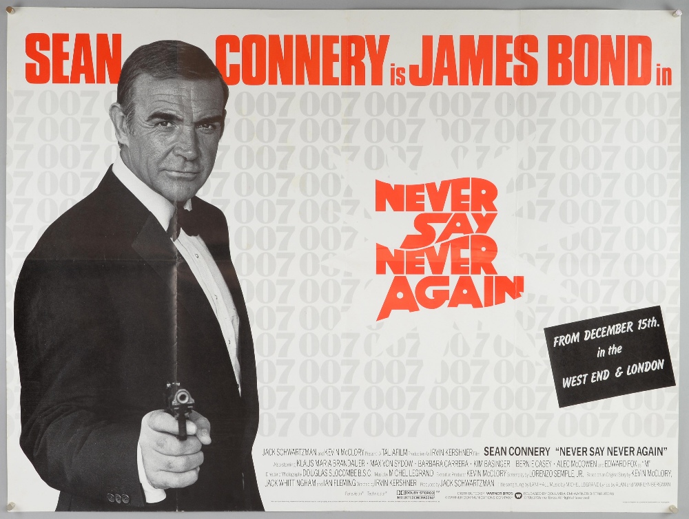James Bond Never Say Never Again (1983) Advance London West End British Quad film poster, starring