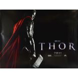 Thor / Thor The Dark World - Four alternate British Quad film posters, rolled, 30 x 40 inches