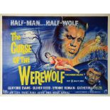 The Curse of The Werewolf (1960) British Quad film poster, Hammer Film Production, Horror directed