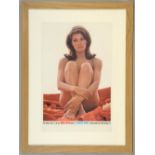 Fantastic Voyage (1966) US Special poster 'Window Card' showing a naked Raquel Welch, framed, 14 x
