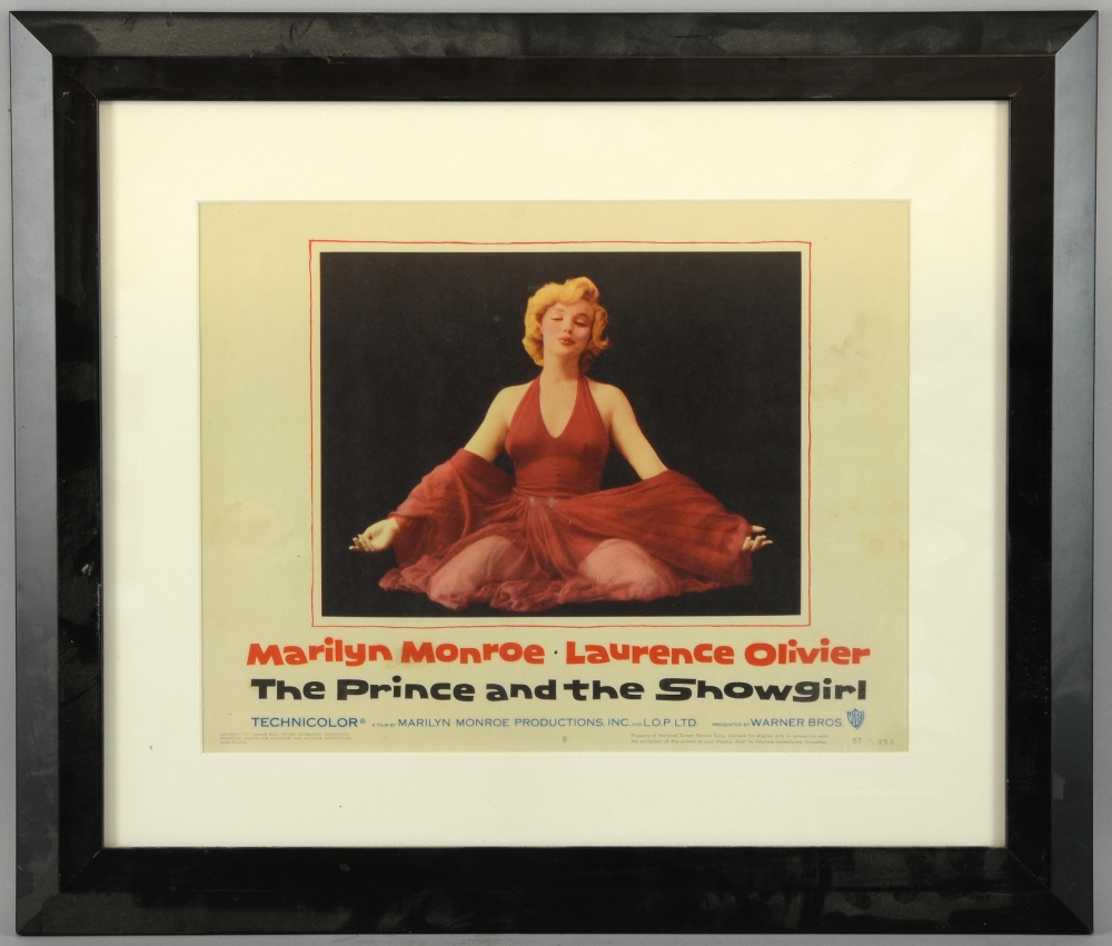 The Prince and The Showgirl (1957) US Lobby card showing Marilyn Monroe kneeling in red dress, No 8,