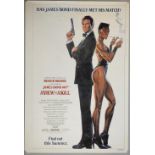 James Bond A View To A Kill (1985) Advance One Sheet film poster, white background, starring Roger