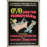 Eve and the Handyman (1961) One Sheet film poster, Russ Meyer comedy sexploitation movie, folded, 30