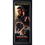 Blade Runner (1982) US Insert film poster, starring Harrison Ford, Warner Bros, framed, 14 x 36