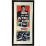 White Heat (1949) US Insert film poster, starring James Cagney & Virginia Mayo, Warner Bros, framed,