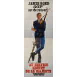 James Bond On Her Majesty's Secret Service (1969) French Double Grande film poster starring George
