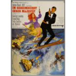 On Her Majesty's Secret Service (1969) Two German A1 film posters, two styles, folded, 23 x 33