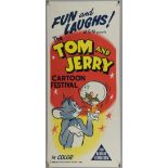 The Tom & Jerry Cartoon Festival (1960's) Australian Daybill film poster, MGM, folded, 13.25 x 30