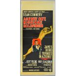 James Bond Goldfinger (1965) Italian Locandina, rare first release with miss-spelt Honor (Blackman),