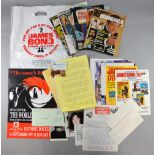 James Bond promotional items including letters, Monoraker pullout posters, collectors edition