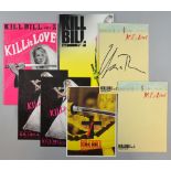Kill Bill Collection - Japanese Chirashi signed on front by Uma Thurman, four others unsigned, 7 x
