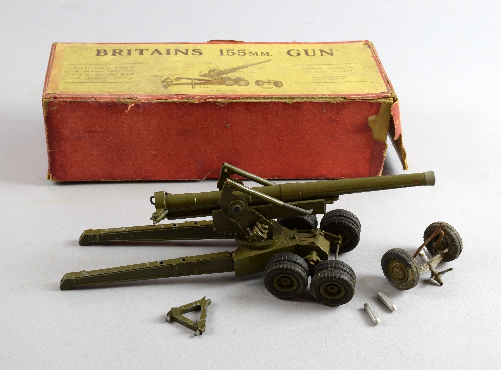 Britains #2064 Canon 155 Mm - Jouet Ancien WW2 - Complet Dans Sa Boîte - Bon état