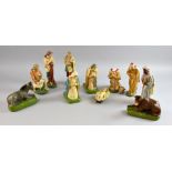 Plaster nativity set