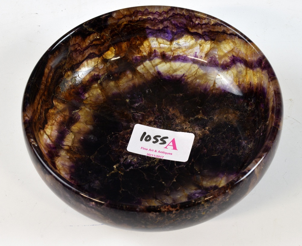 Late 19th / early 20th century Bluejohn turned bowl. 14.5 cm - Image 3 of 11