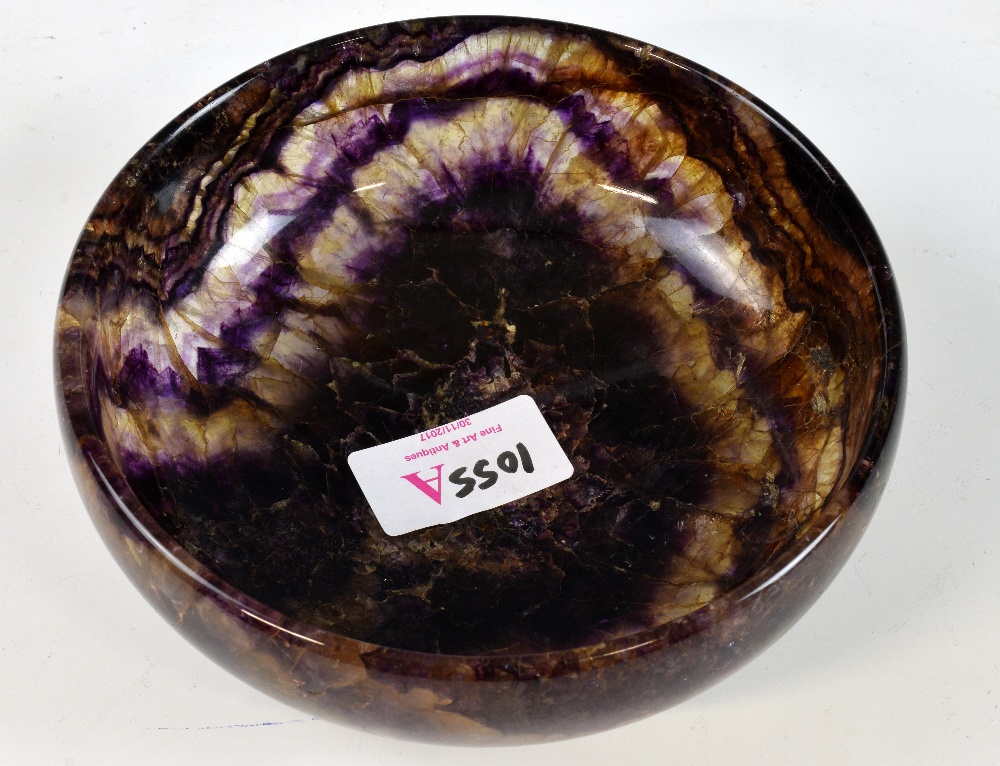 Late 19th / early 20th century Bluejohn turned bowl. 14.5 cm - Image 11 of 11