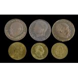 Austrian 4 Florin 10 Franc gold coin 1892, Austrian gold 1 Ducat coin 1915, Dutch 1 Ducat cold