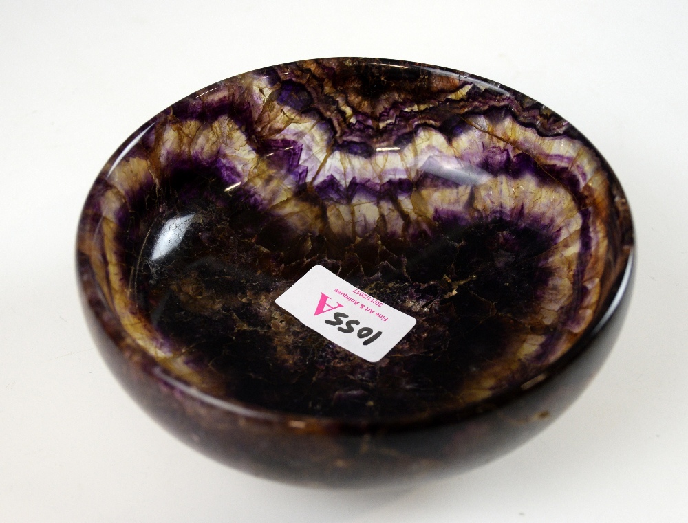 Late 19th / early 20th century Bluejohn turned bowl. 14.5 cm - Image 9 of 11