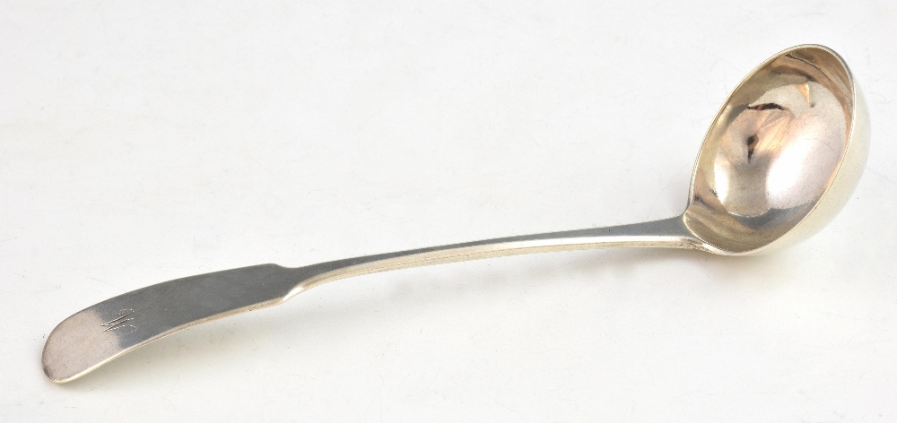 George III Scottish silver fiddle pattern toddy ladle, by William Constable, Edinburgh, 1816, 0.8oz,