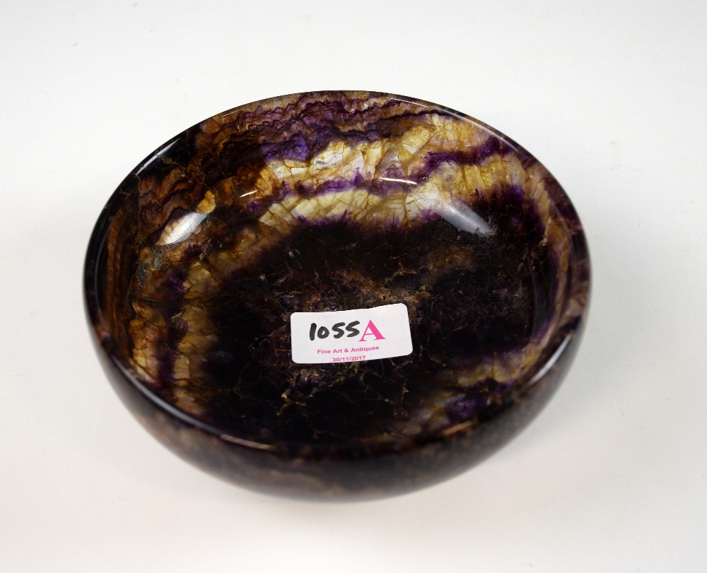 Late 19th / early 20th century Bluejohn turned bowl. 14.5 cm - Image 8 of 11