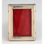 Victorian silver rectangular photograph frame, maker's mark rubbed, Birmingham, 1900, 11cm high,