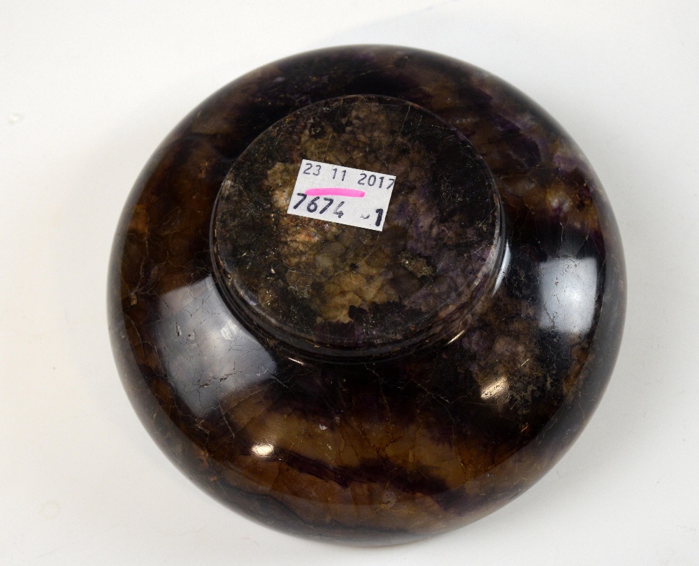 Late 19th / early 20th century Bluejohn turned bowl. 14.5 cm - Image 7 of 11