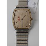 ETERNA SLIMLINE GENTS WHITE & GOLD COLOURED METAL WRISTWATCH WITH SERIAL NO.761.4239.47-S.