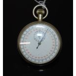 WW2 POCKET STOPWATCH T.P. 1/10 IN A STAINLESS STEEL CASE.