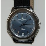 BAUME & MERCIER RIVIERA SWISS MADE GENEVE GENTS WRISTWATCH WITH BATON & OUTER ROMAN NUMERALS NO.