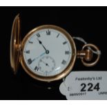 SWISS MADE 15 JEWELS POCKET WATCH WITH SUBSIDIARY SECONDS,