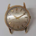 TISSOT GENTS GOLD PLATED AUTOMATIC WRISTWATCH (NO STRAP).