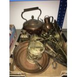 1 BOX OF METAL WARE