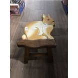 CHILD'S RABBIT STOOL