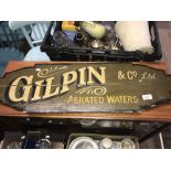 PAINTED SIGN GILPIN & CO LTD AERATED WATERS