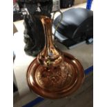 COPPER CHARGER & VASE