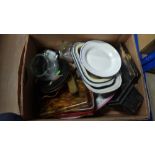 BOX OF ASSORTED ITEMS (BREAD TINS ETC)